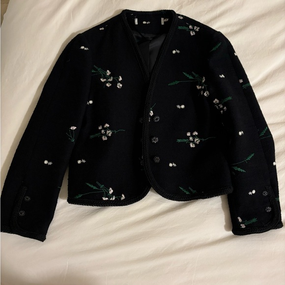 ZARA Structured Embroidered Jacket/Cardigan - Picture 3 of 8